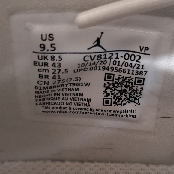 JORDAN Delta 2 'Platinum Grape Ice' Men's 9.5 - Picture 8 of 10